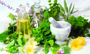 The home lotions with the herbs